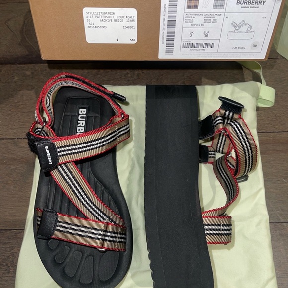 Patterson Icon Stripe Strappy Platform Sandal In Archive Beige - Picture 3 of 4